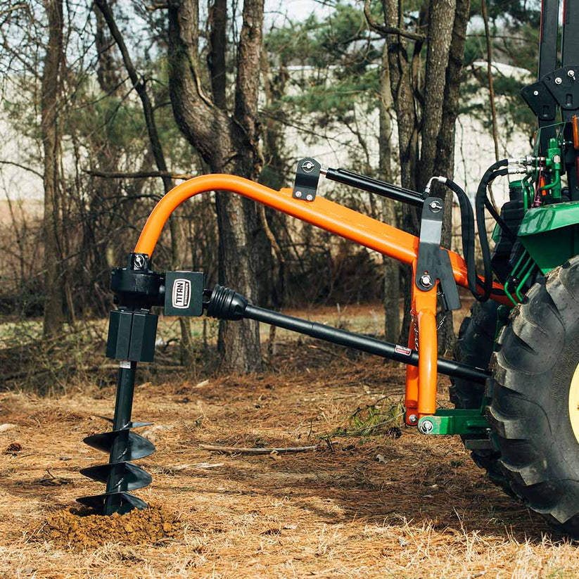 Machine Point Post Pro Series 3 Point Post Hole Digger with Hydraulic Ram | Titan Attachments
