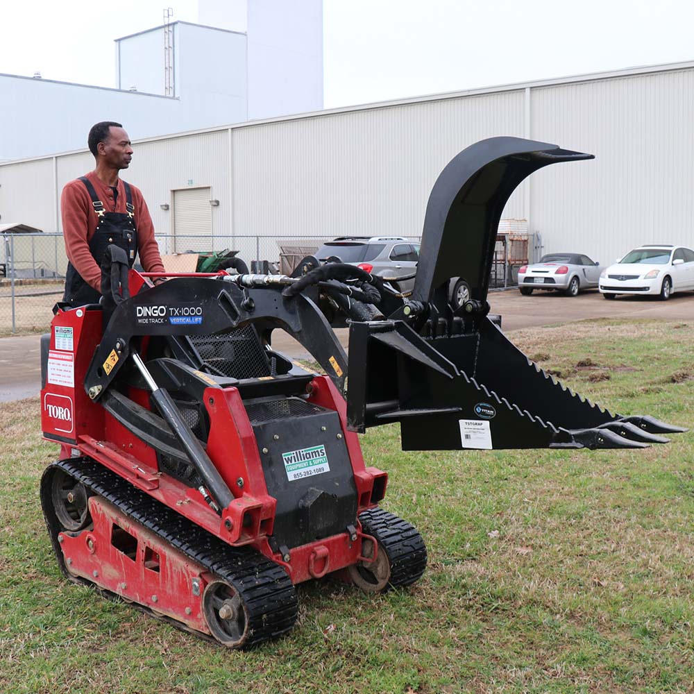 Mini Skid Steer Stump Bucket Grapple