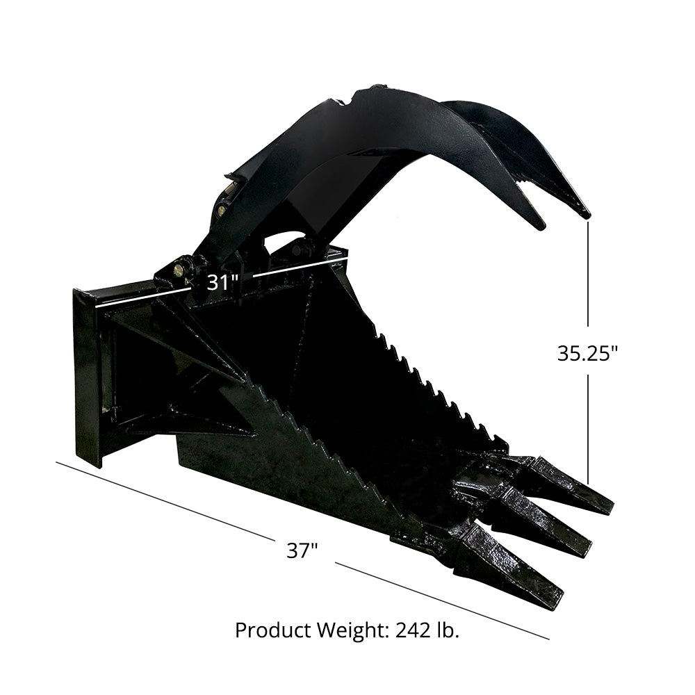 Mini Skid Steer Stump Bucket Grapple - view 10