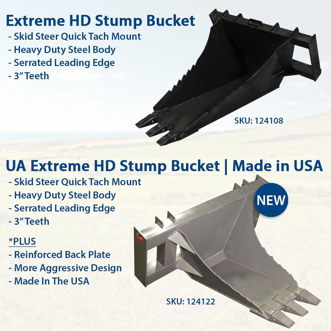 SCRATCH AND DENT - Extreme HD Stump Bucket Tree Scoop | V2 - FINAL SALE - view 3