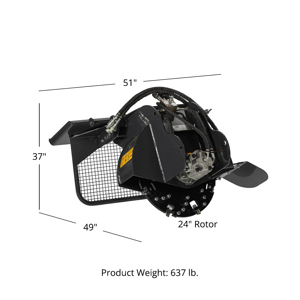 Standard Duty Stump Grinder - 51"x49"x37" - 24" Rotor