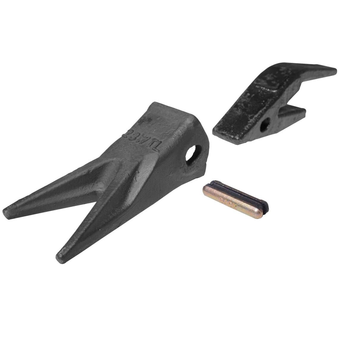 23WTL Twin Tiger Tooth Bucket Assembly fit John Deere Weld On