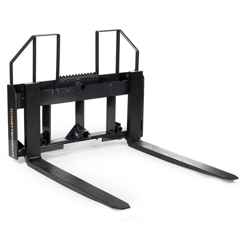 Class 3 Step-Through Pallet Fork Frame Attachment, 7,500 LB Capacity | Frame + 48" Class 3 Fork Blades