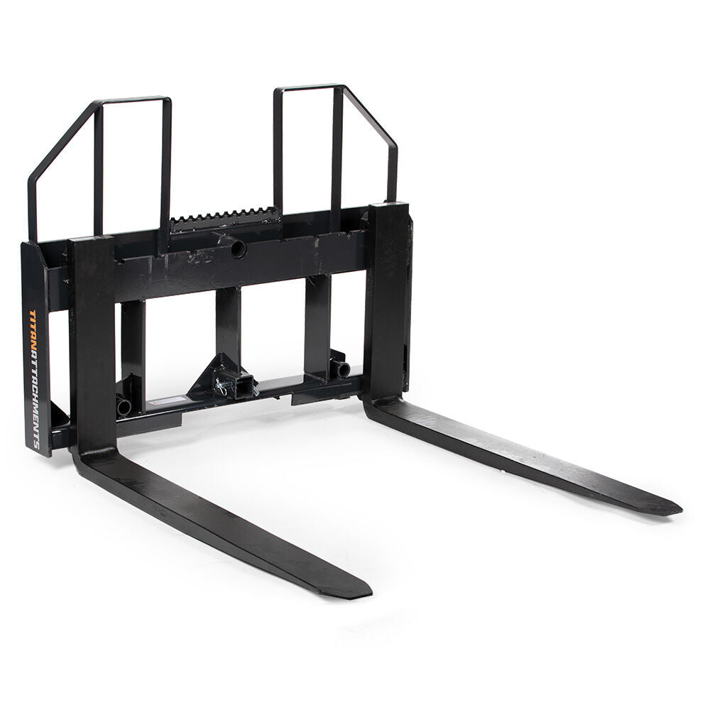 Class 3 Step-Through Pallet Fork Frame Attachment, 7,500 LB Capacity | Frame + 60" Class 3 Fork Blades