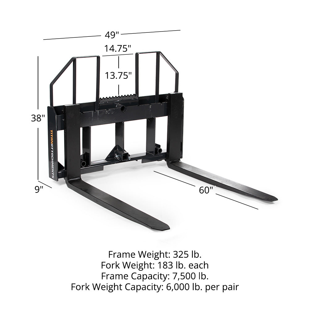 Class 3 Step-Through Pallet Fork Frame | Frame + 60" Class 3 Fork Blades - view 20