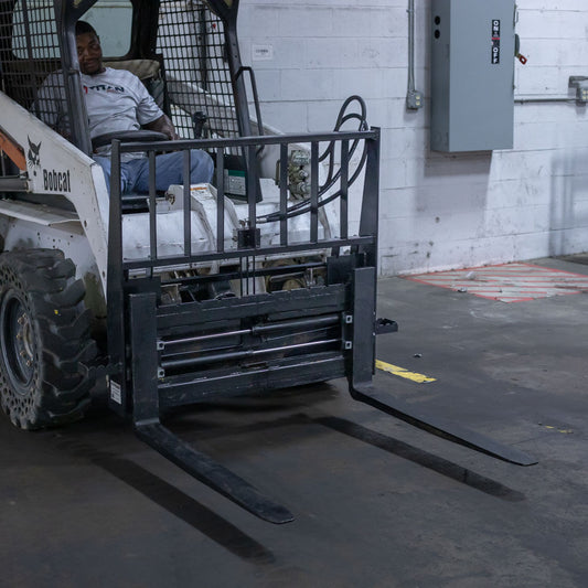Standard Series Adjustable Hydraulic Pallet Fork Attachment | Frame + 36" Blades view 2