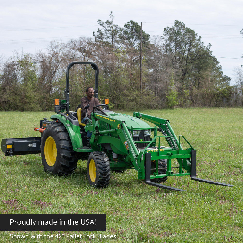 Standard Series USA Made Pallet Fork Attachment, Fits John Deere Tractors | Frame + 36" Blades