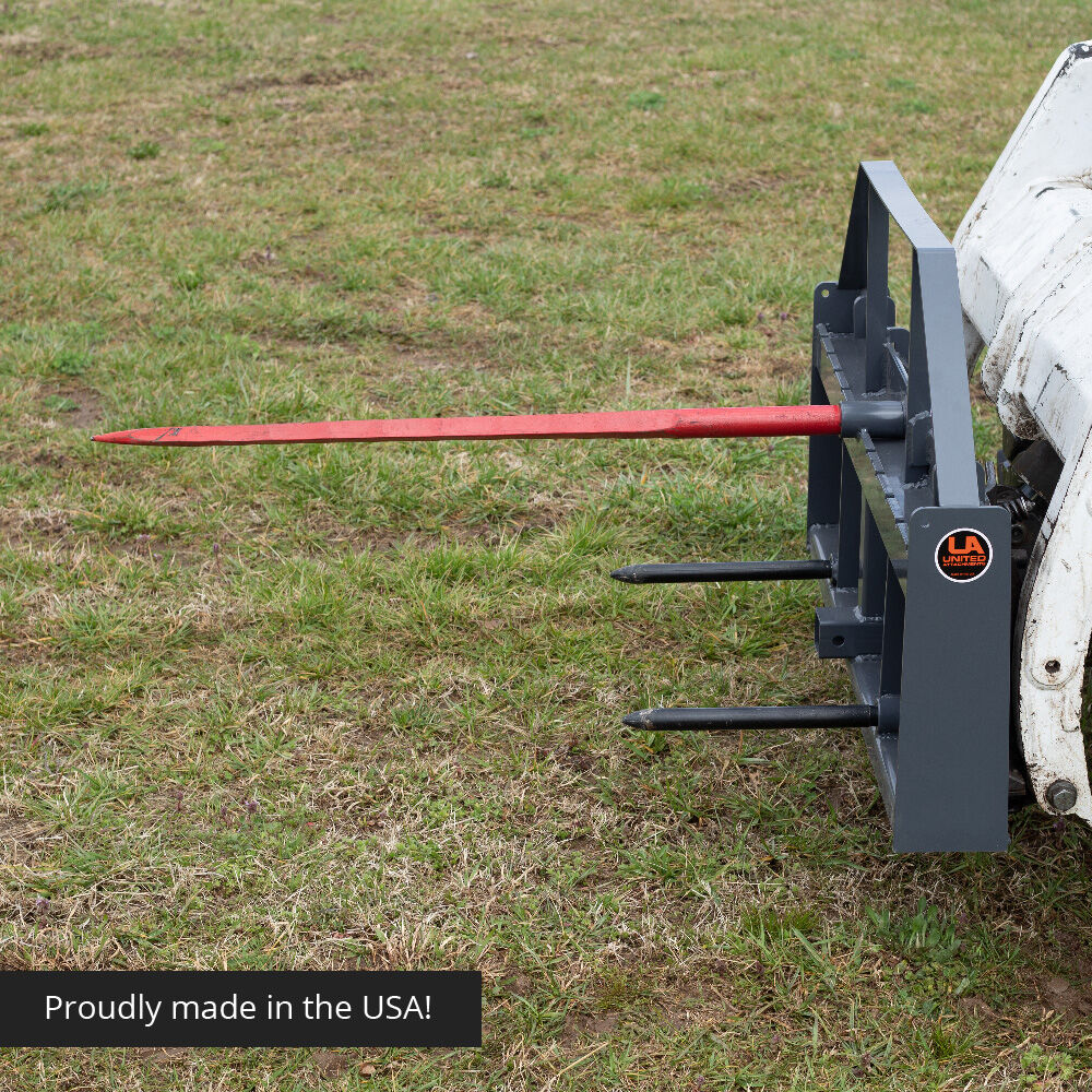 Standard Series USA Made Hay Frame Attachment - Color: Black - Hay Bale Spear Length: 49" Main Spear + 17.5" Stabilizers | Black / 49" Main Spear + 17.5" Stabilizers - view 32