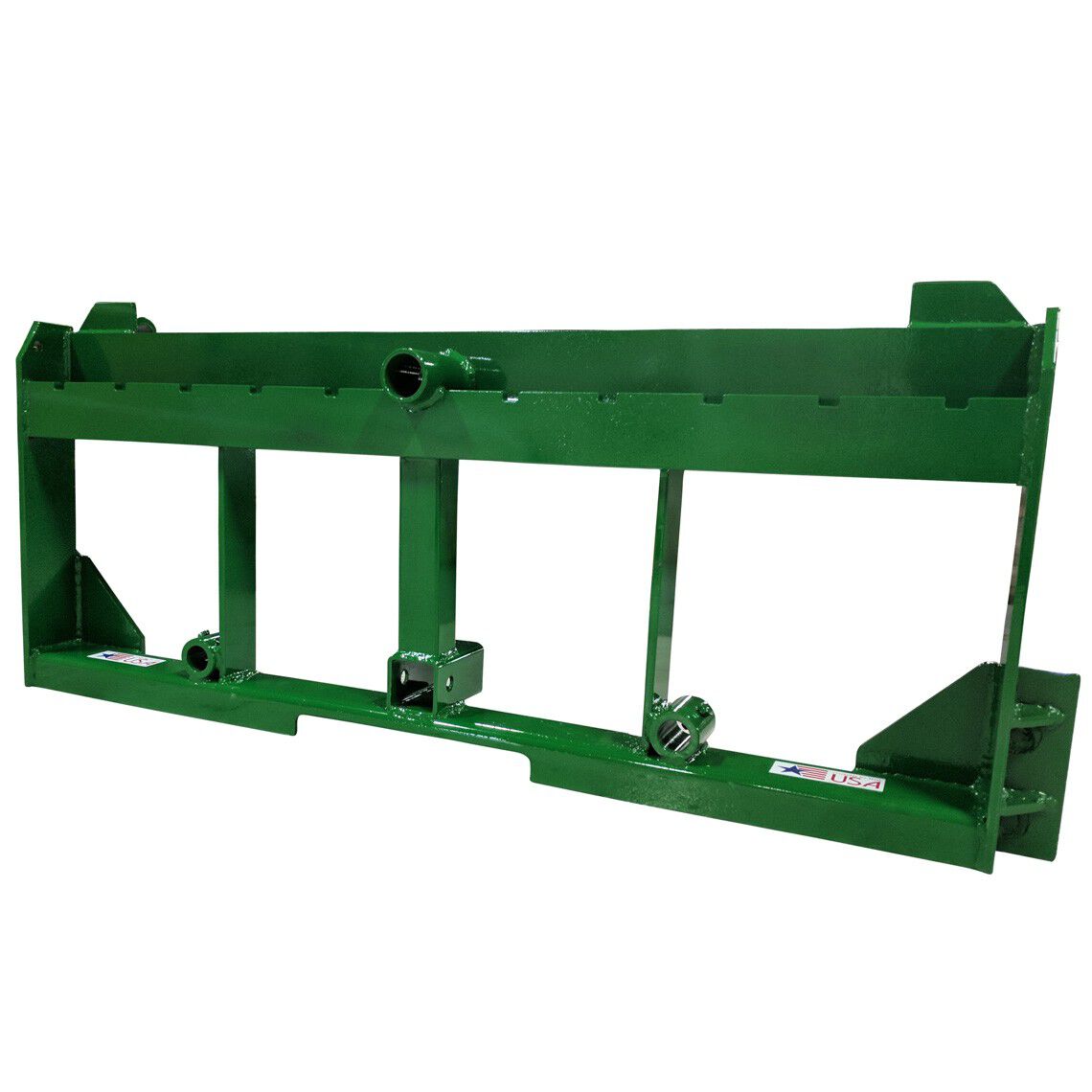 SCRATCH AND DENT - UA Made In The USA Pallet Fork Frame with 2" Trailer Receiver Hitch for John Deere Loader - FINAL SALE