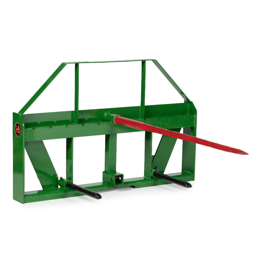 Standard Series USA Made Global Euro Hay Frame Attachment, Fits John Deere Tractors | 32" Main Spear + 17.5" Stabilizers