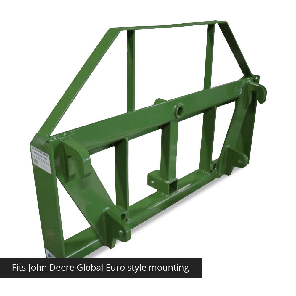 Standard Series USA Made Global Euro Hay Frame Attachment, Fits John Deere Tractors | 32" Main Spear + 17.5" Stabilizers - view 2