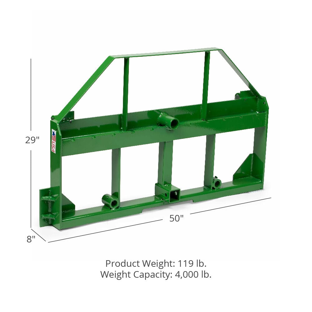 Standard Series USA Made Pallet Fork Attachment, Fits John Deere Tractors | Frame Only - view 40