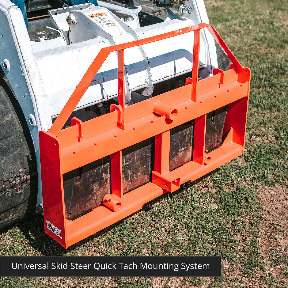 Standard Series USA Made Hay Frame Attachment - Color: Orange - Hay Bale Spear Length: 49" Main Spear + 17.5" Stabilizers | Orange / 49" Main Spear + 17.5" Stabilizers