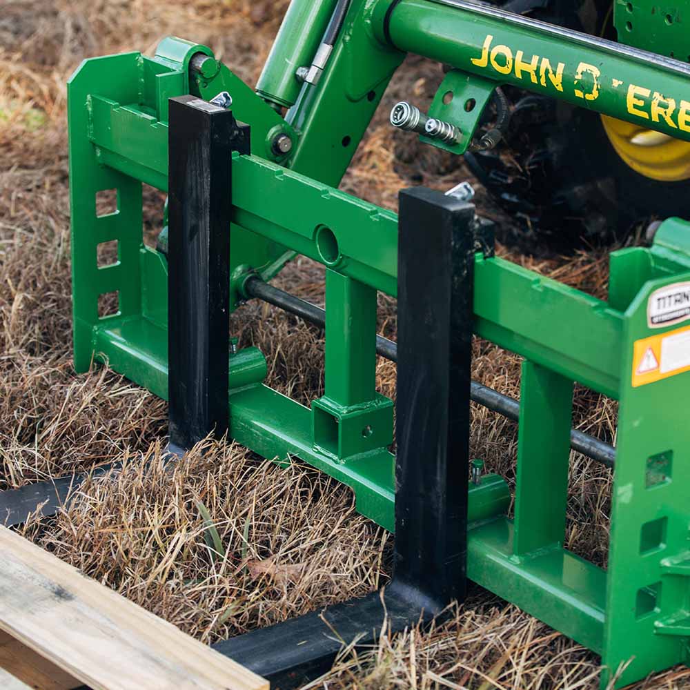 Economy Series Pallet Fork Frame Attachment, Fits John Deere Tractors | Frame + 60" Blades