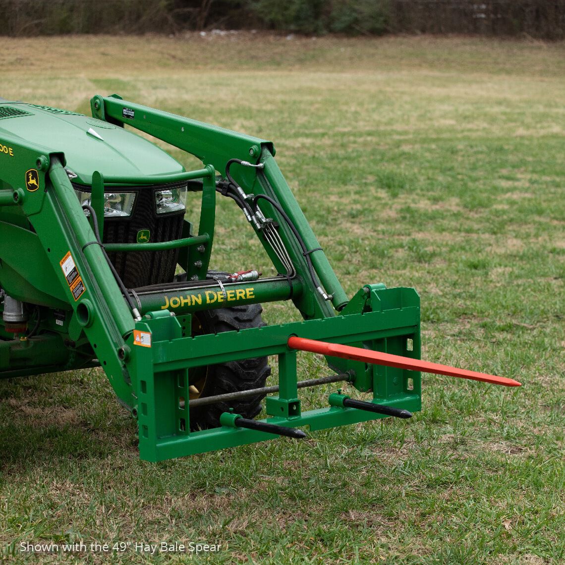 Economy Series Hay Frame Attachment, Fits John Deere Tractors | 32" Main Spear + 17.5" Stabilizers - view 3