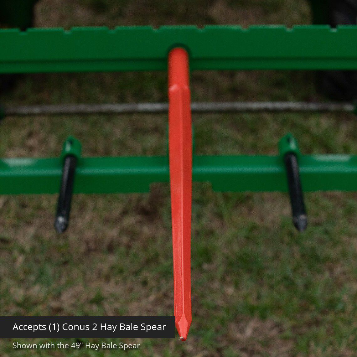 Economy Series Hay Frame Attachment, Fits John Deere Tractors | 32" Main Spear + 17.5" Stabilizers - view 4