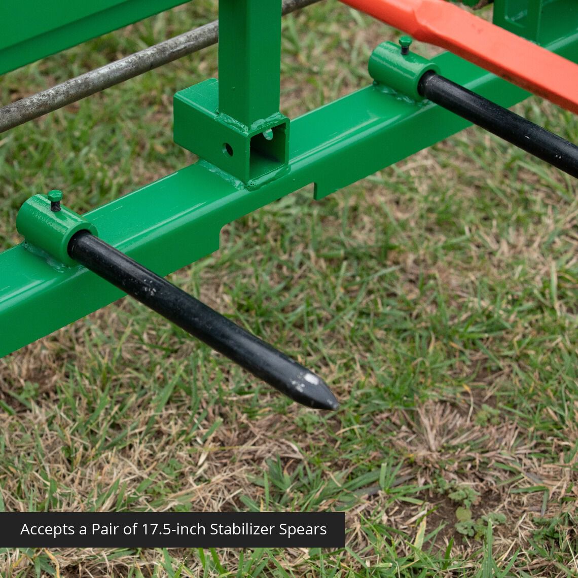 Economy Series Hay Frame Attachment, Fits John Deere Tractors | 32" Main Spear + 17.5" Stabilizers - view 5