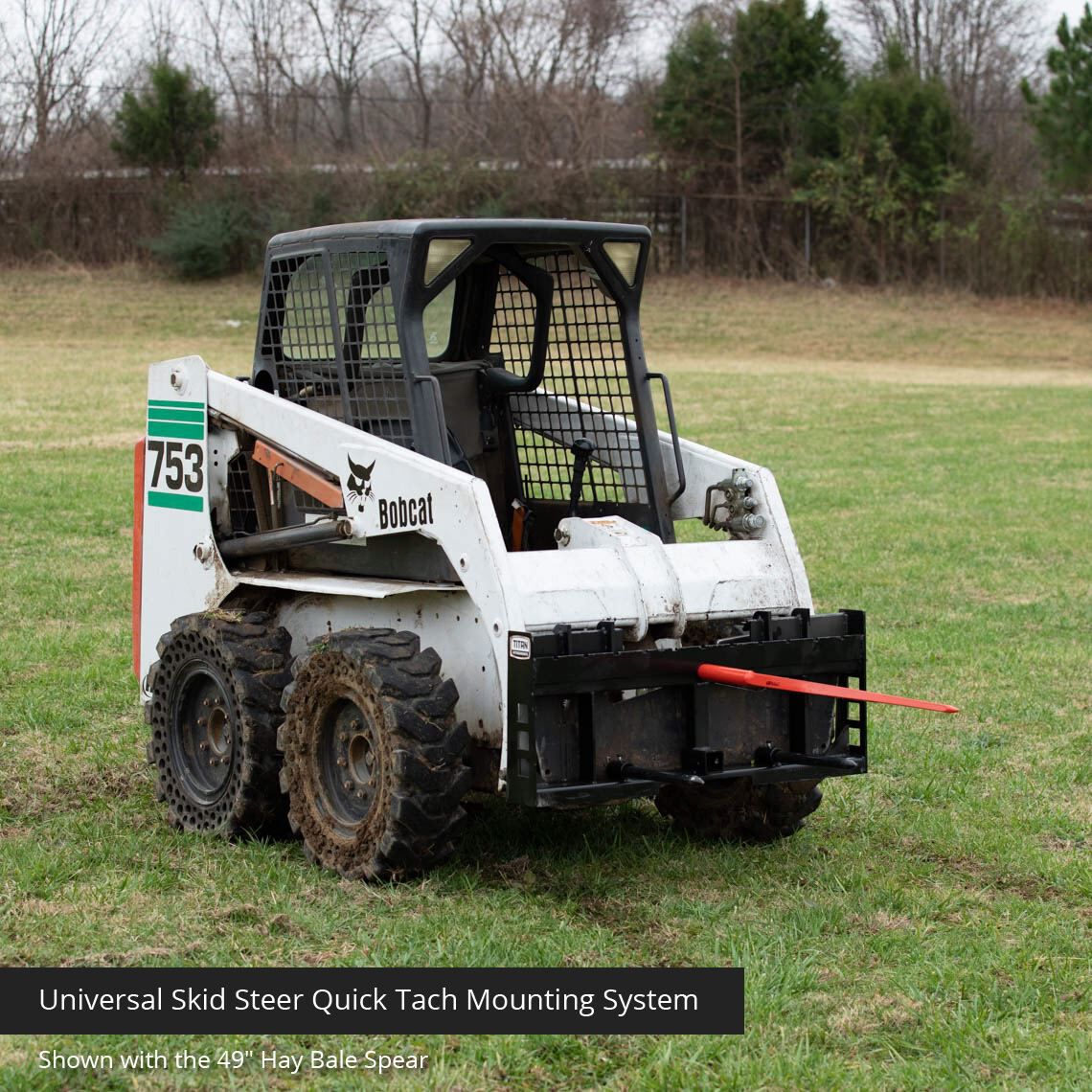 Economy Series Hay Frame Attachment | 39" Main Spear + 17.5" Stabilizers