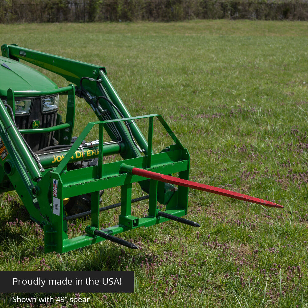 Standard Series USA Made Hay Frame Attachment, Fits John Deere Tractors | 32" Main Spear + 17.5" Stabilizers - view 2