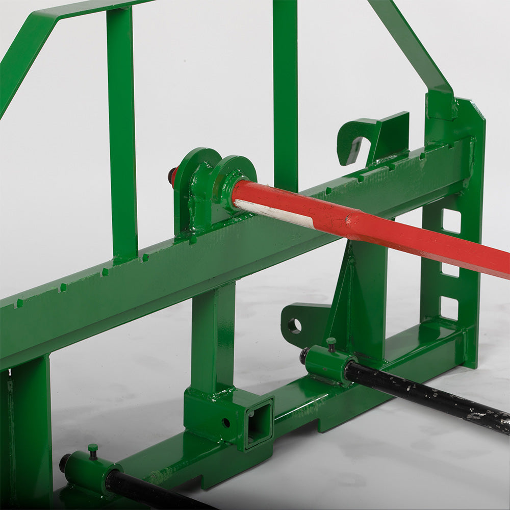 Standard Series Global Euro Hay Frame Attachment, Fits John Deere Tractors | 32" Main Spear + 17.5" Stabilizers