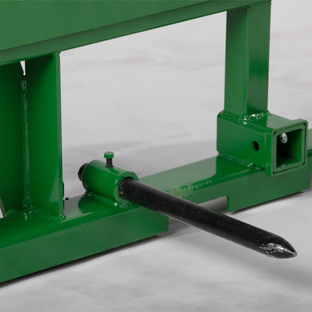 Standard Series Global Euro Hay Frame Attachment, Fits John Deere Tractors | 32" Main Spear + 17.5" Stabilizers