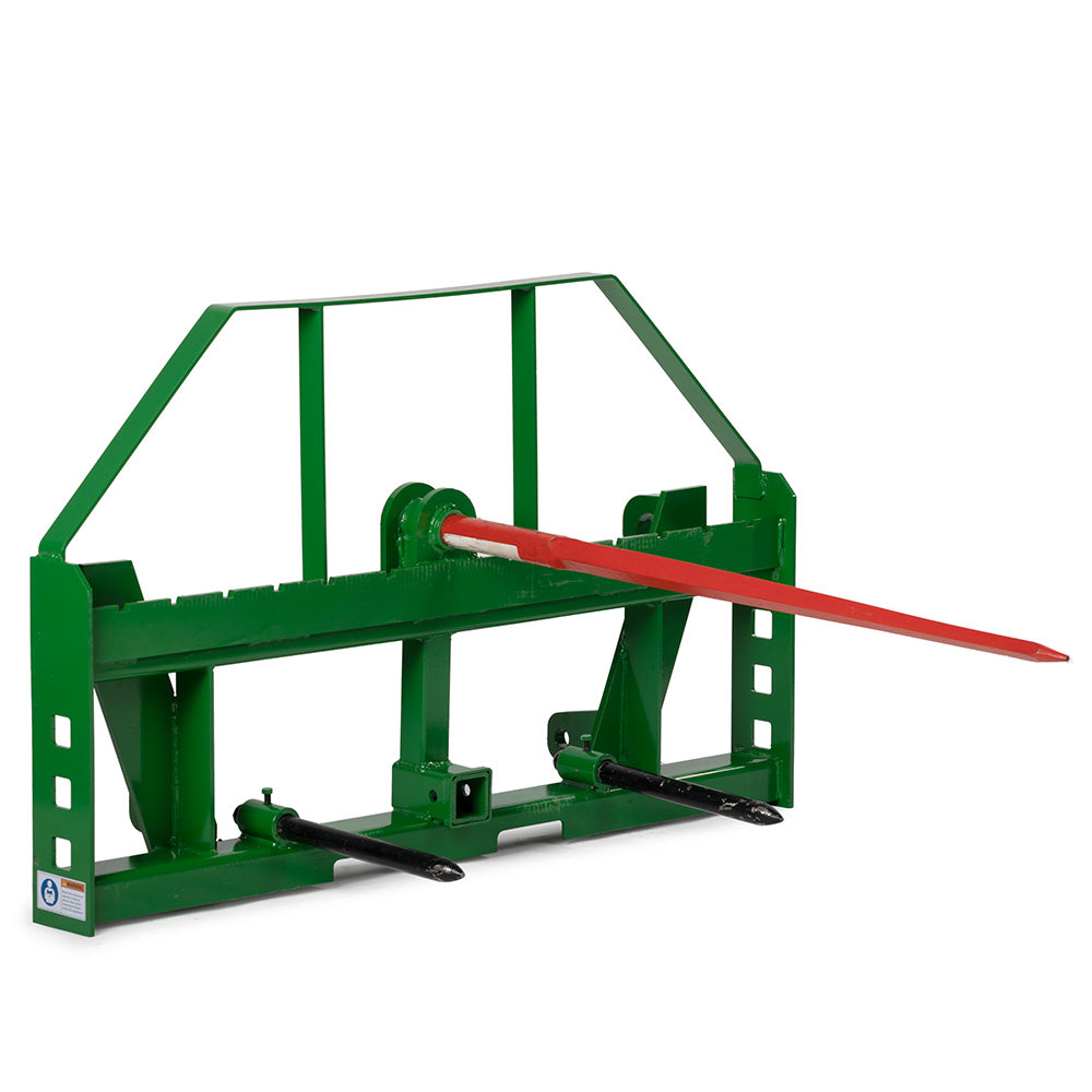 Standard Series Global Euro Hay Frame Attachment, Fits John Deere Tractors | 43" Main Spear + 17.5" Stabilizers