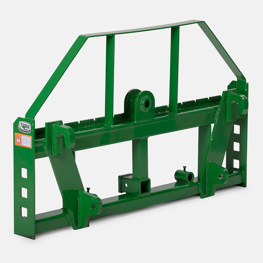 Standard Series Global Euro Hay Frame Attachment, Fits John Deere Tractors | 43" Main Spear + 17.5" Stabilizers