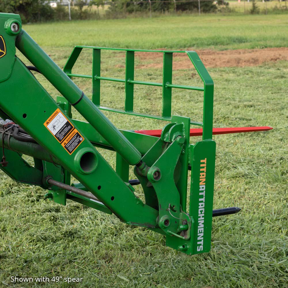 Pro Series Hay Frame Attachment, Fits John Deere Tractors | 39" Main Spear + 17.5" Stabilizers