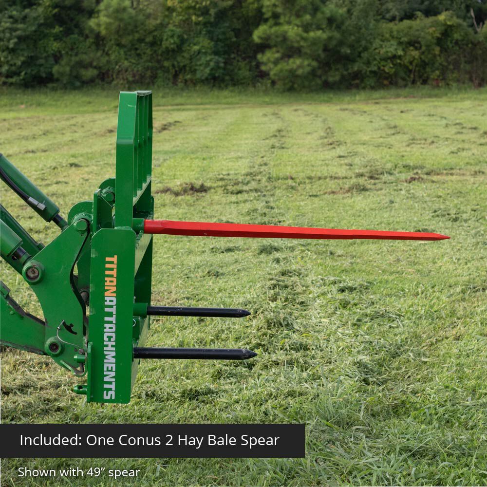 Pro Series Hay Frame Attachment, Fits John Deere Tractors | 39" Main Spear + 17.5" Stabilizers - view 11