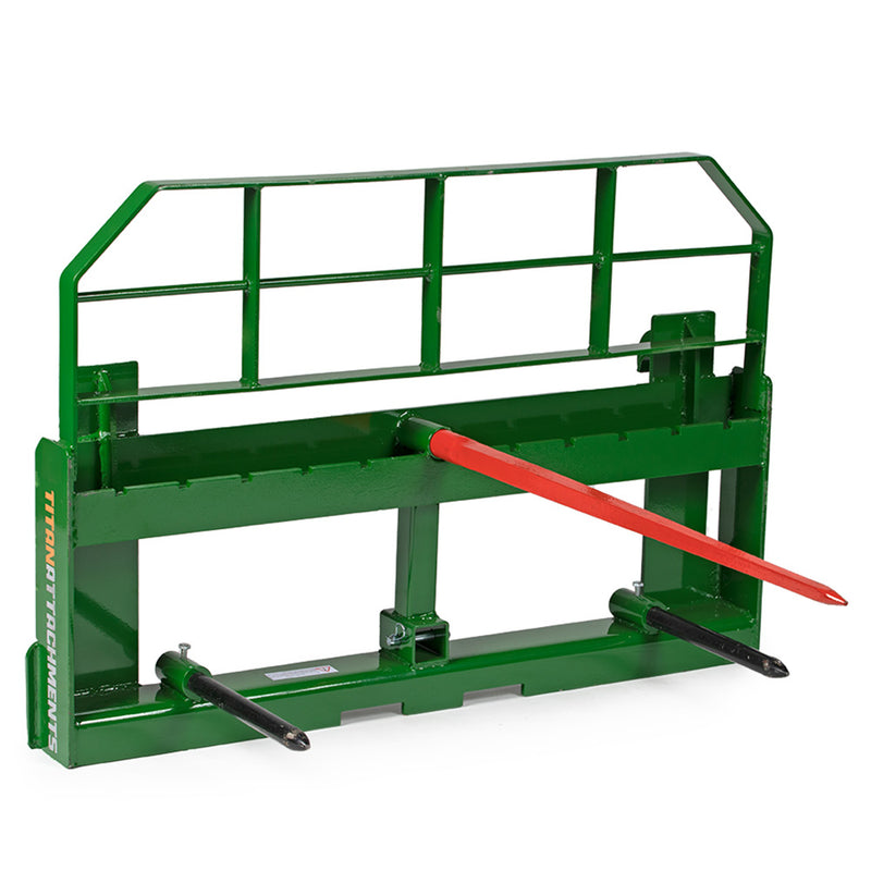 Pro Series Hay Frame Attachment, Fits John Deere Tractors | 49" Main Spear + 17.5" Stabilizers