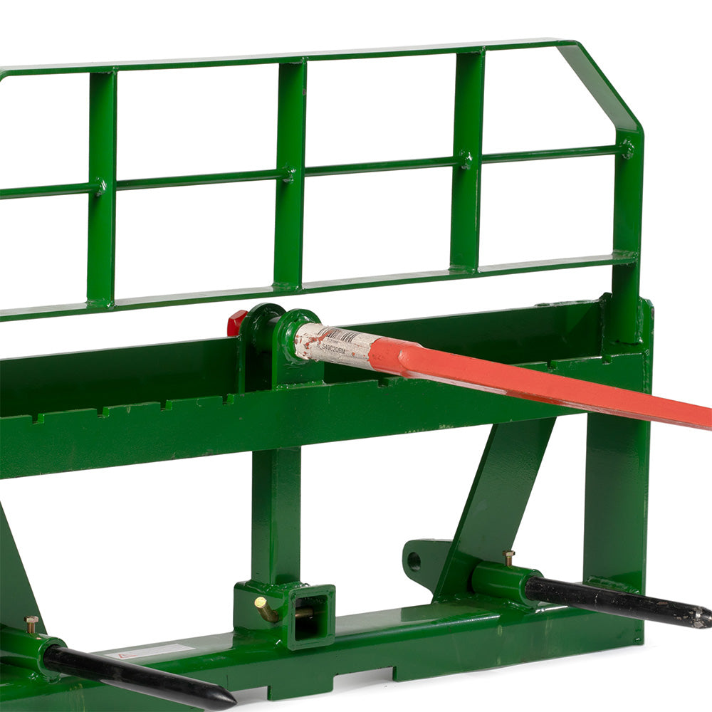 Pro Series Global Euro Hay Frame Attachment, Fits John Deere Tractors | 32" Main Spear + 17.5" Stabilizers