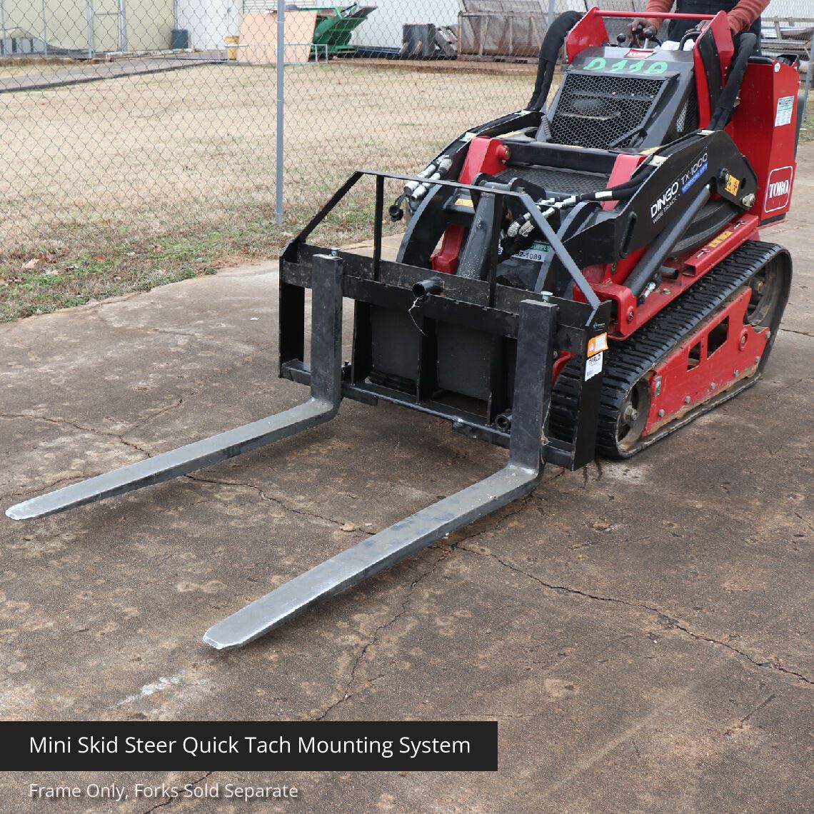 Mini Skid Steer Pallet Fork Frame Attachment, 4,000 LB Capacity | Frame Only - view 26