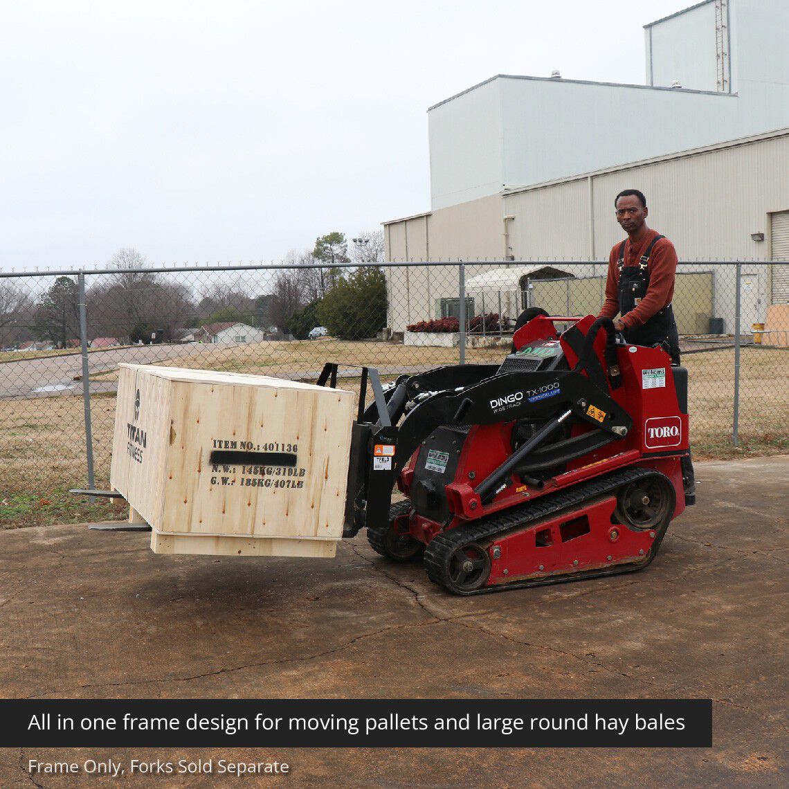 Mini Skid Steer Pallet Fork Frame Attachment, 4,000 LB Capacity | Frame Only - view 29