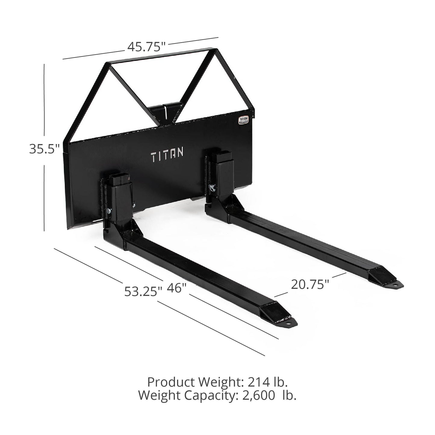 Pin-On Pallet Fork Attachment, 46" Hefty Fork Blades - view 10