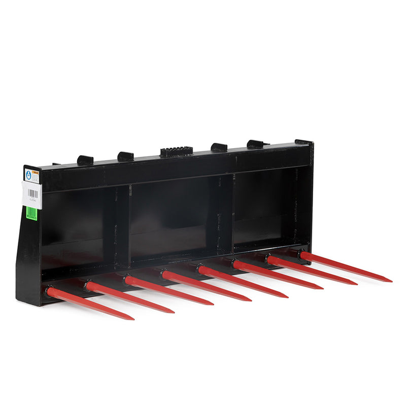 60" Manure Tine Bucket Attachment, C1 Hay Spears | 49"