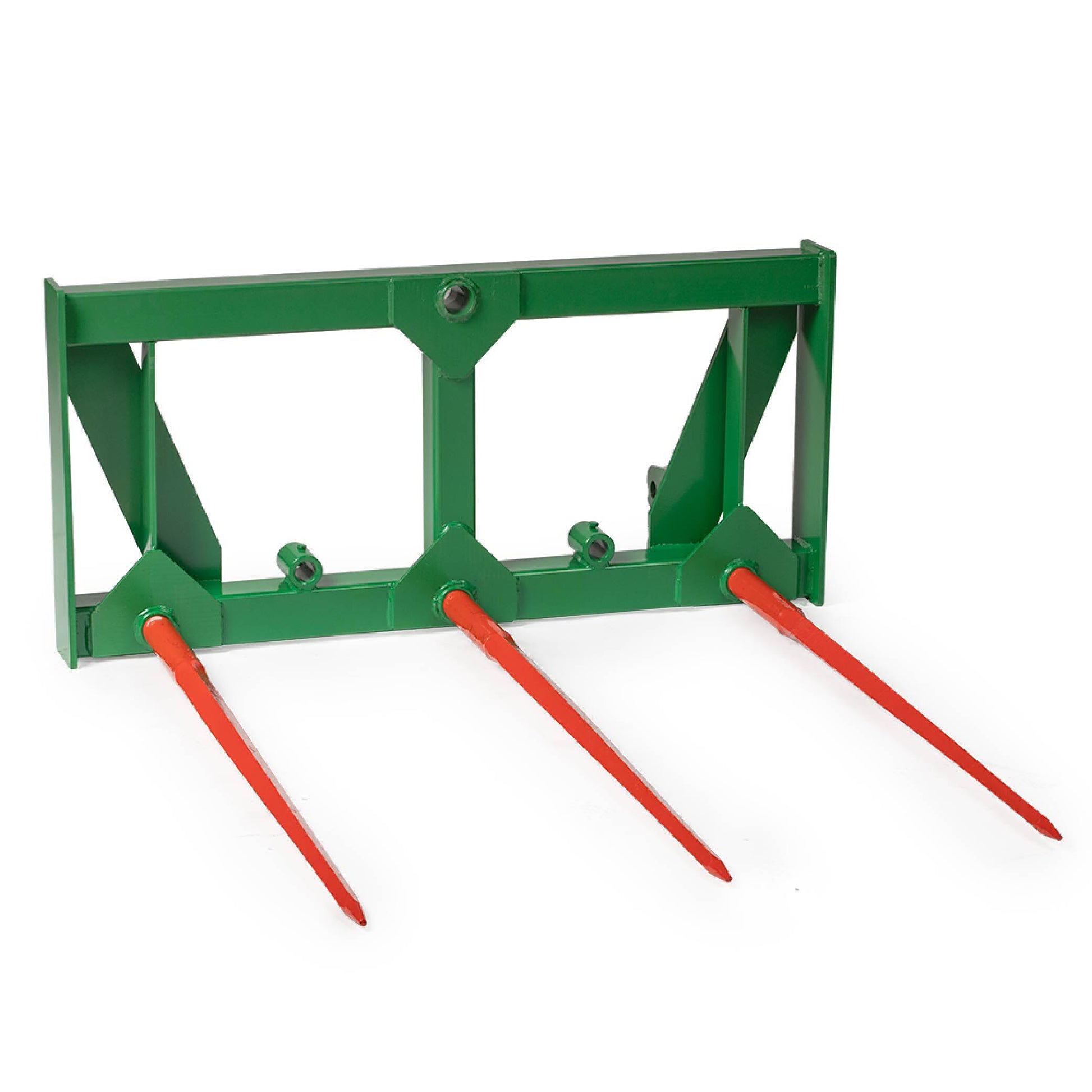 HD Global Euro Hay Frame Attachment, Fits John Deere Tractors - Number of Hay Spears: 3 - Hay Spear Length: Frame + 49" Spear | 3 / Frame + 49" Spear