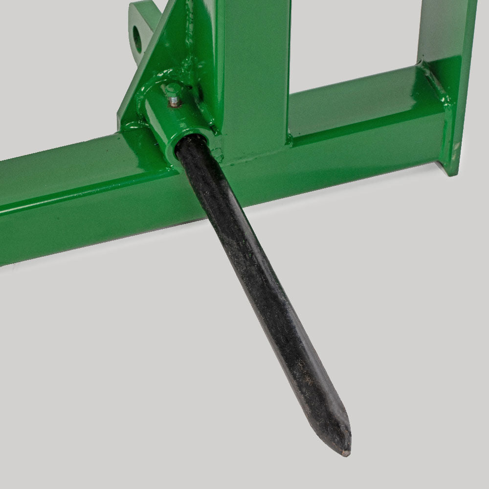 Global Euro Hay Frame Attachment Fits John Deere Tractors - Color: Green - Hay Bale Spear Length: Frame + 49" Spear | Green / Frame + 49" Spear - view 48