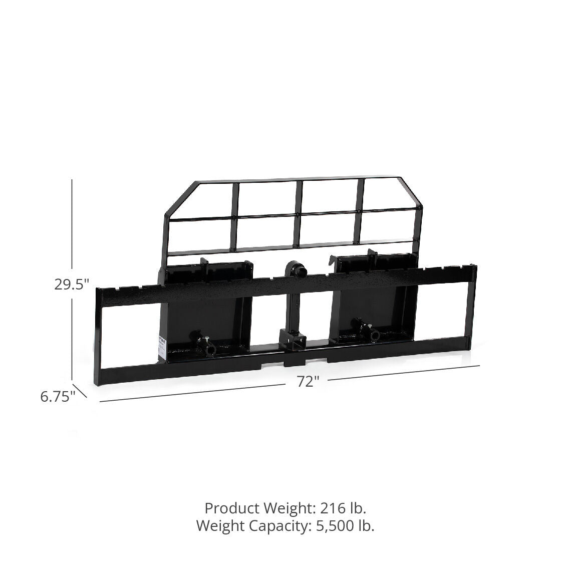 SCRATCH AND DENT - Titan 72-in XL Pallet Fork Frame Attachment, 5,500 LB Capacity – Quick Tach Tractor - FINAL SALE - view 2