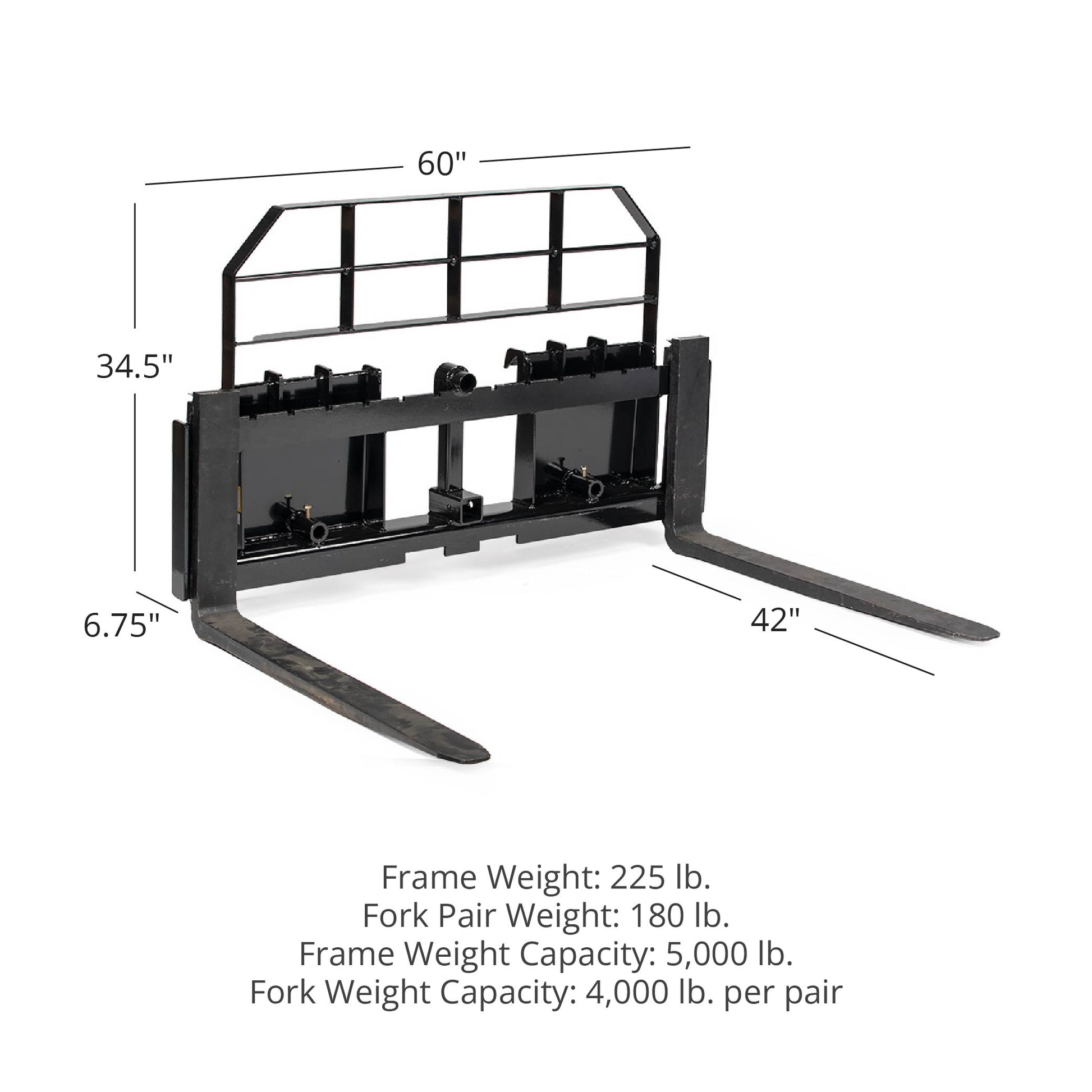 XL Pallet Fork Frame Attachment | 60" / 42"