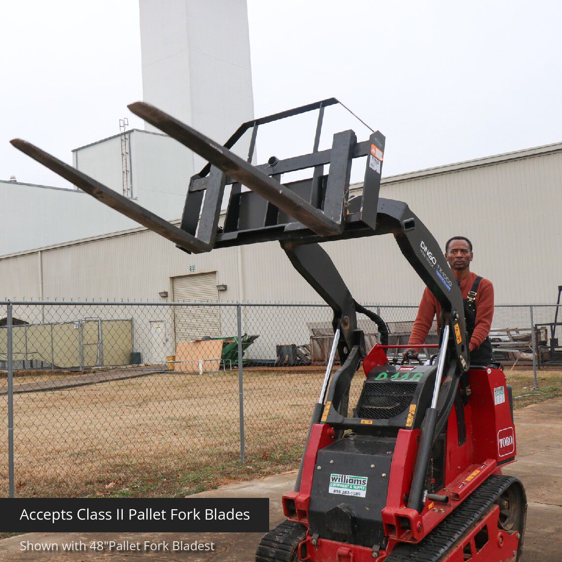 Mini Skid Steer Pallet Fork Frame Attachment, 4,000 LB Capacity | Frame + 36" Blades - view 3