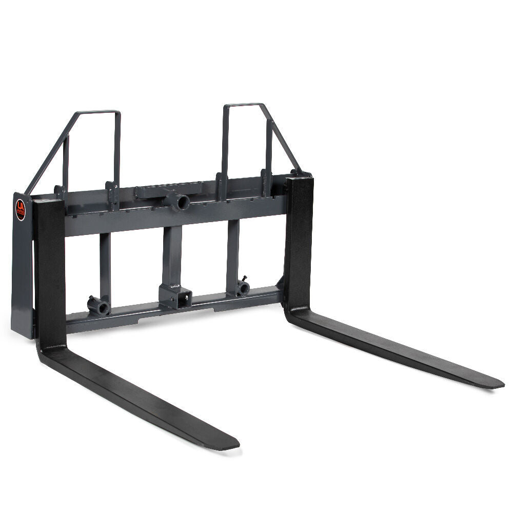 Standard Series USA Made Step-Through Pallet Fork Frame Attachment - Frame Color: Grey - Optional Pallet Fork Blades. Forks and Frames May Ship Separately. : Frame + 36" Blades | Grey / Frame + 36" Blades - view 1