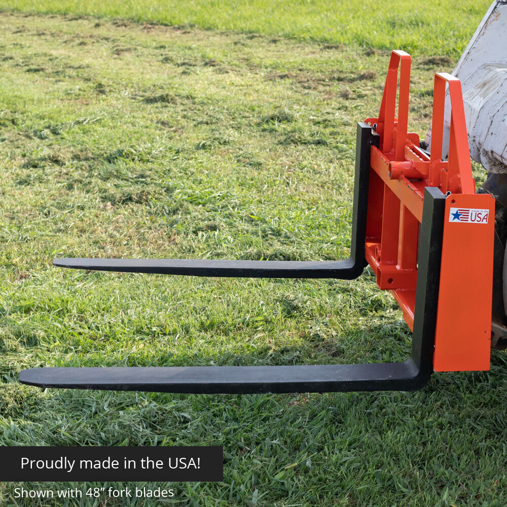 Standard Series USA Made Step-Through Pallet Fork Frame Attachment - Frame Color: Orange - Optional Pallet Fork Blades. Forks and Frames May Ship Separately. : Frame + 36" Blades | Orange / Frame + 36" Blades - view 65