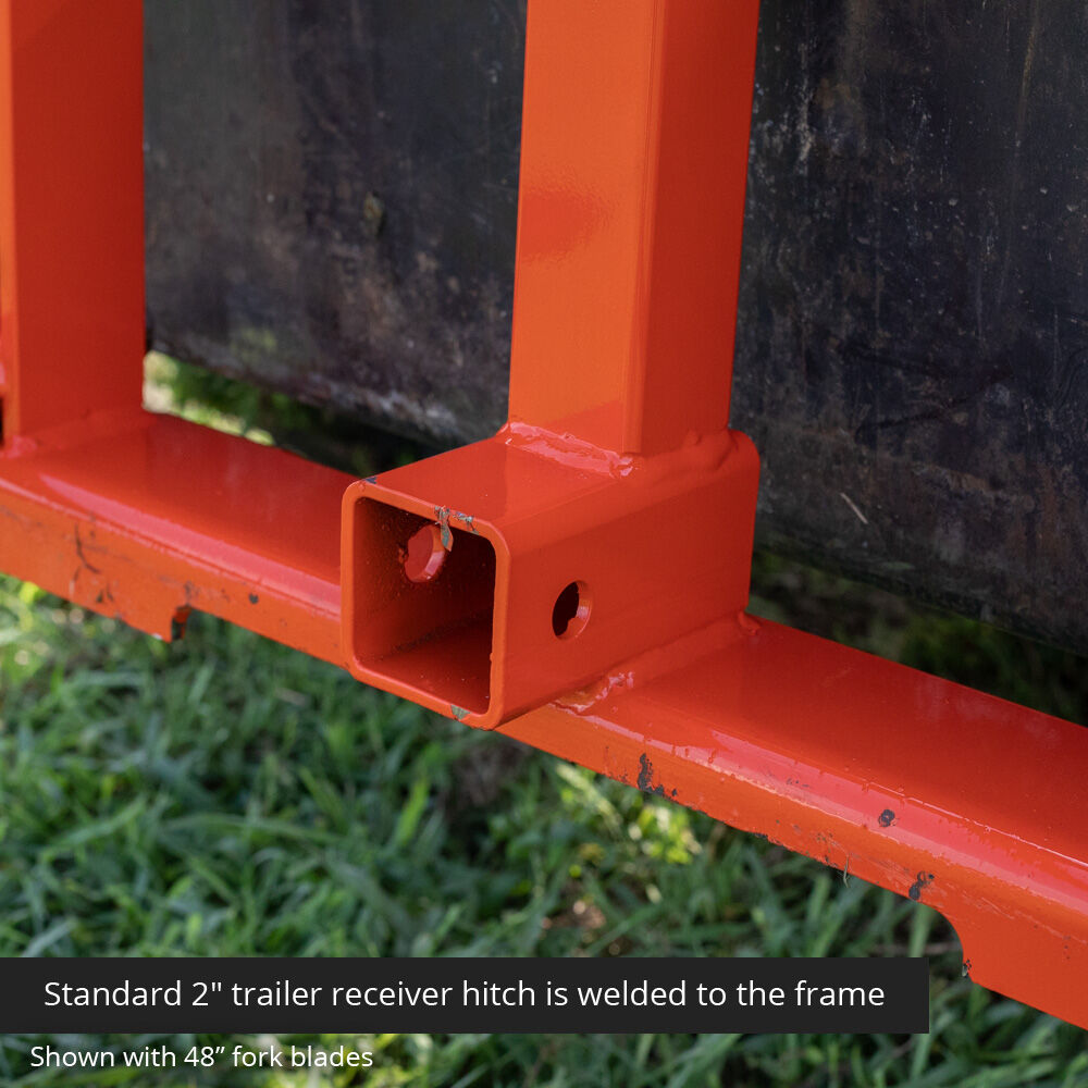 Standard Series USA Made Step-Through Pallet Fork Frame Attachment - Frame Color: Orange - Optional Pallet Fork Blades. Forks and Frames May Ship Separately. : Frame + 36" Blades | Orange / Frame + 36" Blades - view 67