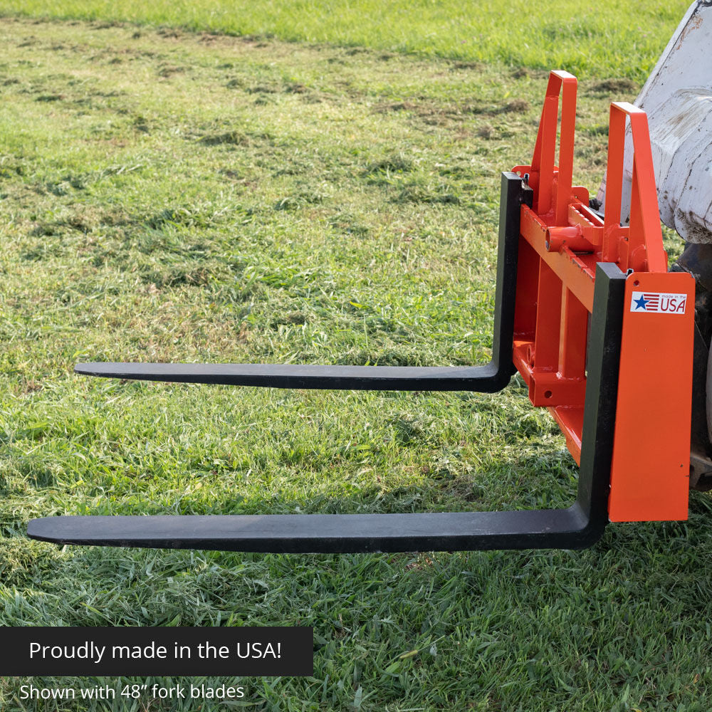 Standard Series USA Made Step-Through Pallet Fork Frame Attachment - Frame Color: Orange - Optional Pallet Fork Blades. Forks and Frames May Ship Separately. : Frame + 42" Blades | Orange / Frame + 42" Blades - view 74