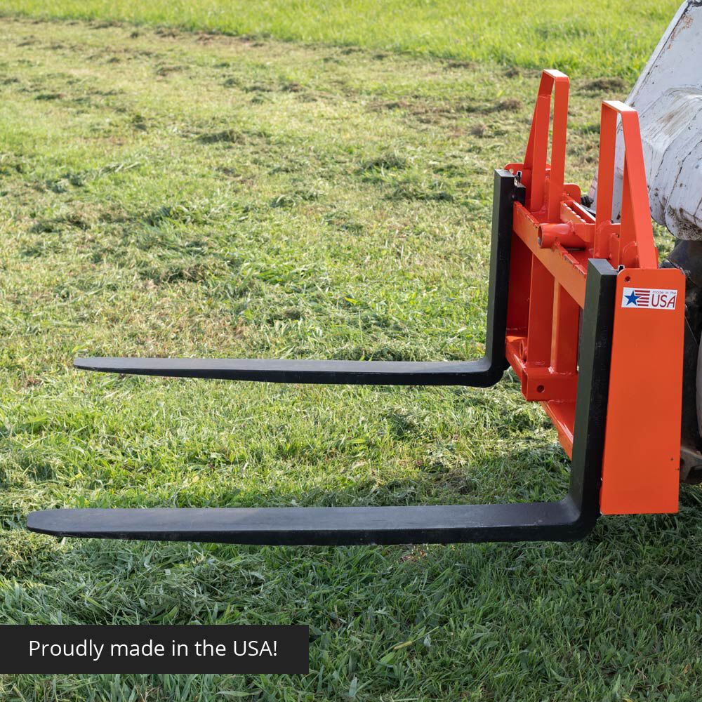 Standard Series USA Made Step-Through Pallet Fork Frame Attachment - Frame Color: Orange - Optional Pallet Fork Blades. Forks and Frames May Ship Separately. : Frame + 48" Blades | Orange / Frame + 48" Blades - view 83