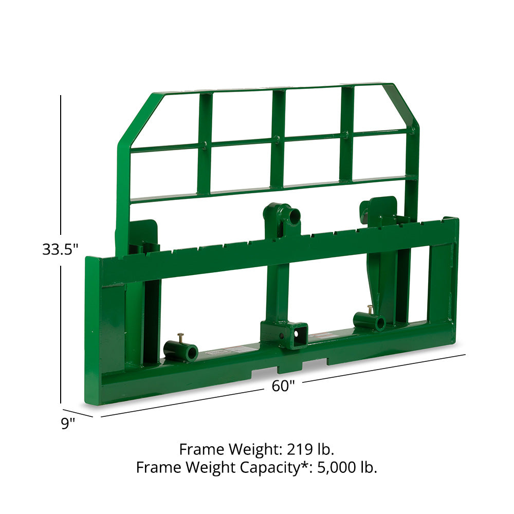 Pro Series Hook and Pin Extra Wide Pallet Fork Frame Attachment | 60"/Frame Only