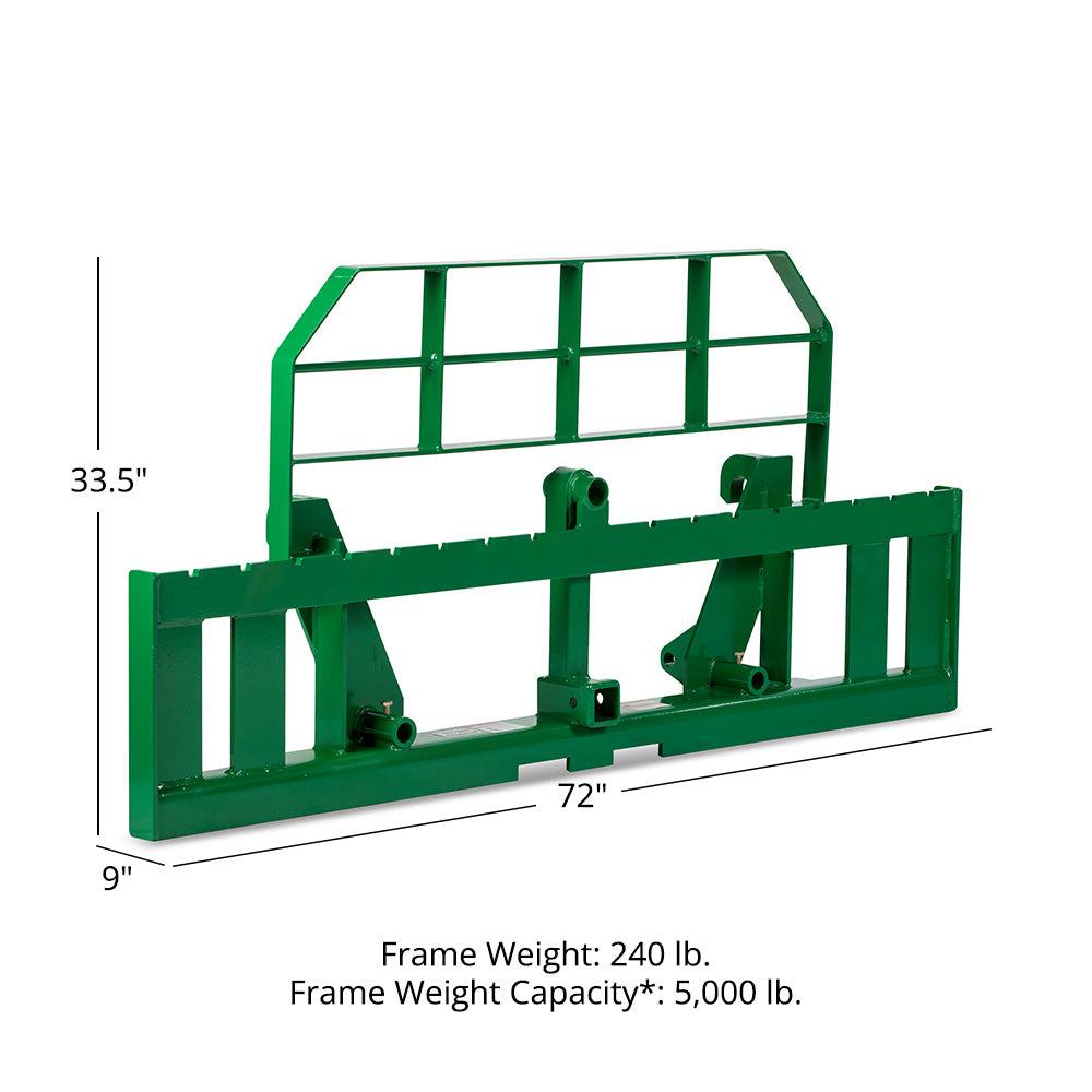 Pro Series Global Euro Extra Wide Pallet Fork Frame Attachment | 72"/Frame Only