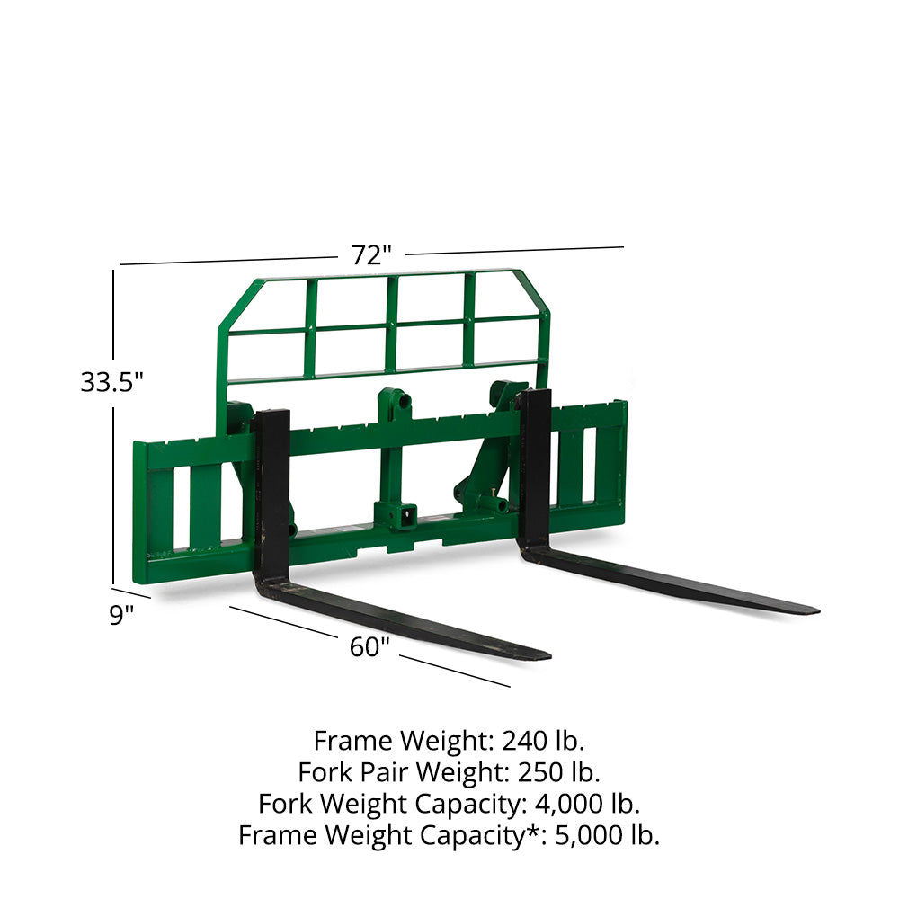 Pro Series Global Euro Extra Wide Pallet Fork Frame Attachment | 72"/60"