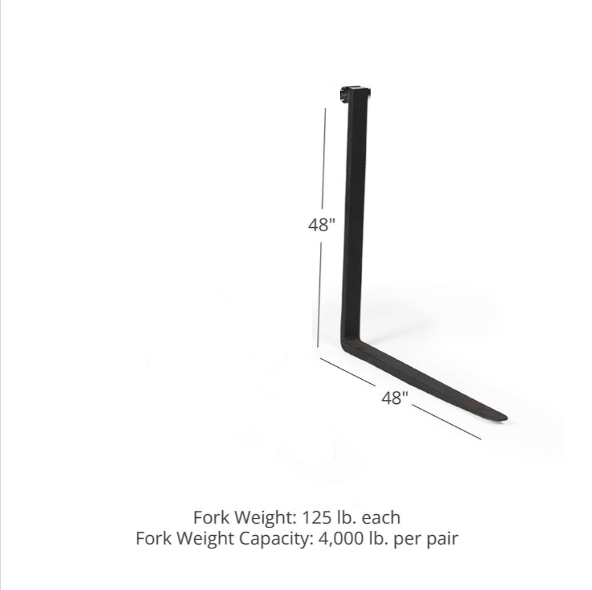 SCRATCH AND DENT - PIN TYPE FORK BLADE 1.5" X 3" X 48" X 48" - Single - FINAL SALE - view 1