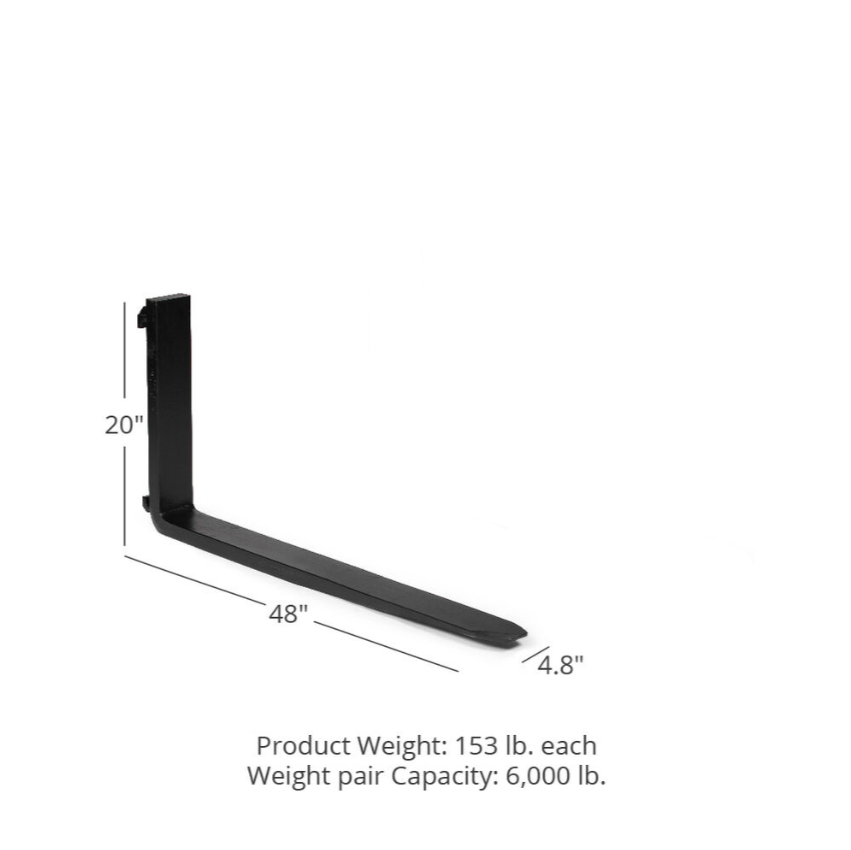 SCRATCH AND DENT - 48" Class 3 Pallet Fork Blade - Single - FINAL SALE - view 1